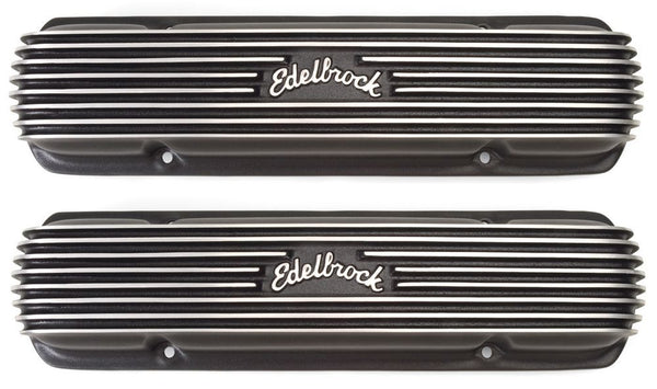 EDELBROCK Pontiac Classic Series V/C's - Black Finish 41303
