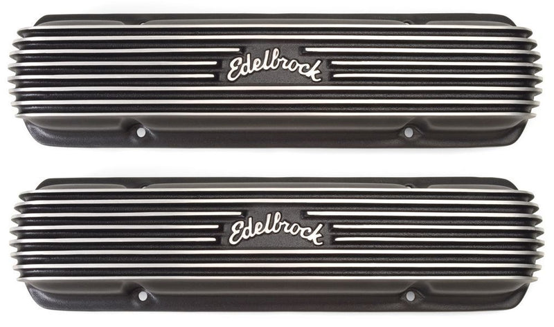 EDELBROCK Pontiac Classic Series V/C's - Black Finish 41303