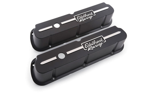 EDELBROCK Valve Cover Kit Race Series SBF Tall Black 41653