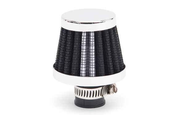 EDELBROCK Valve Cover Breather 10mm Inlet Black/Chrome 43510