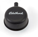 EDELBROCK Round Cap w/Nipple Black 4413