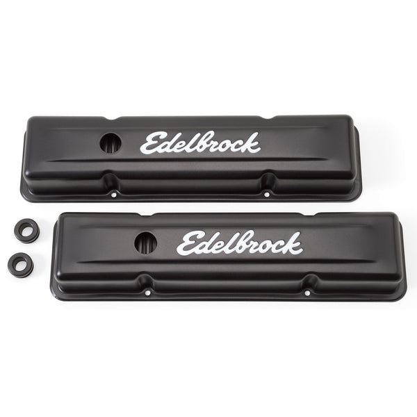EDELBROCK SBC Signature Series V/C's - Black 4443
