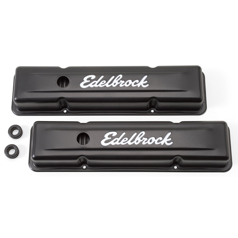 EDELBROCK SBC Signature Series V/C's - Black 4443