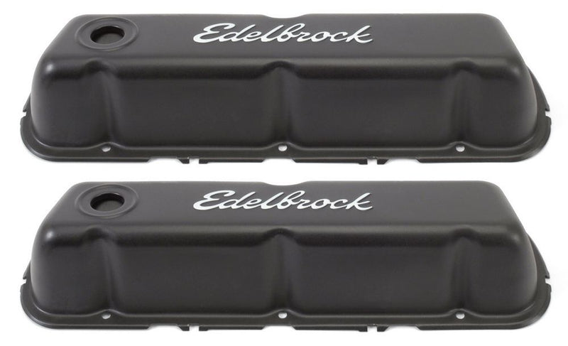 EDELBROCK Valve Cover Kit SBF Signature Series Black 4603