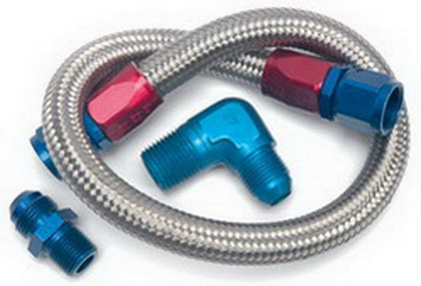 EDELBROCK 22in Braided Fuel Line Kit 8122