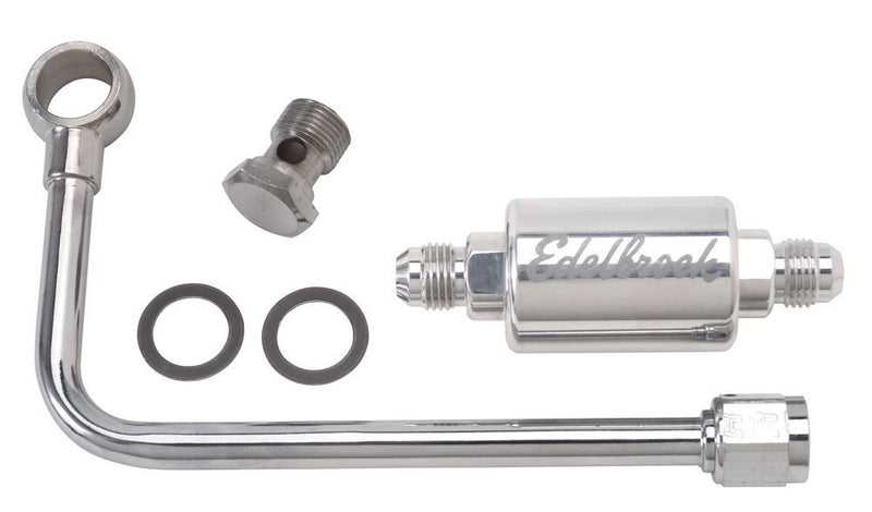 EDELBROCK Polished Fuel Line & Filter Kit 8131