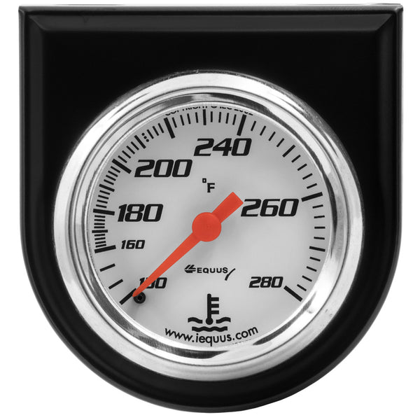 EQUUS 2.0 Dia Water Temp Gauge w/Black Panel E5242
