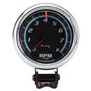 EQUUS 3-3/8 Dia Tachometer 8000 RPM Black Dial E6078