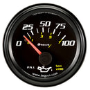 EQUUS 2.0 Dia Oil Pressure Gauge Black 0-100psi E6234