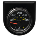 EQUUS 2.0 Dia Water Temp Gauge Black 100-280 E6262