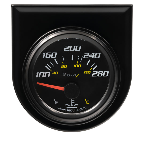 EQUUS 2.0 Dia Water Temp Gauge Black 100-280 E6262