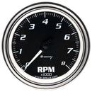 EQUUS 3-3/8 Dia Tachometer 8000 RPM Chrome E7068