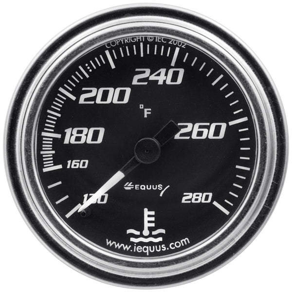 EQUUS 2.0 Dia Water Temp Gauge Chrome 140-280 E7242