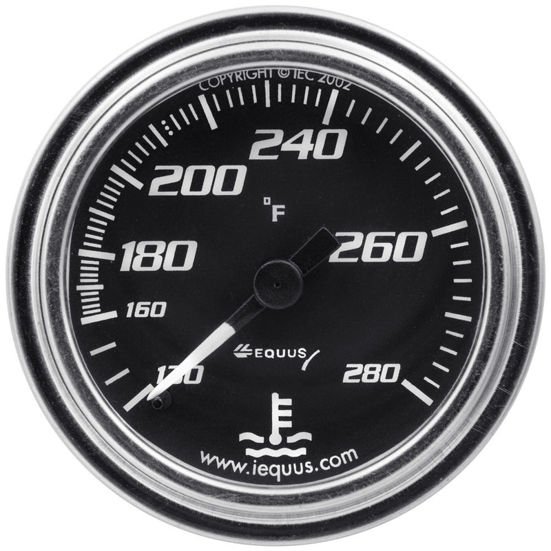 EQUUS 2.0 Dia Water Temp Gauge Chrome 140-280 E7242