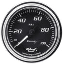 EQUUS 2.0 Dia Oil Pressure Gauge Chrome 0-100psi E7244