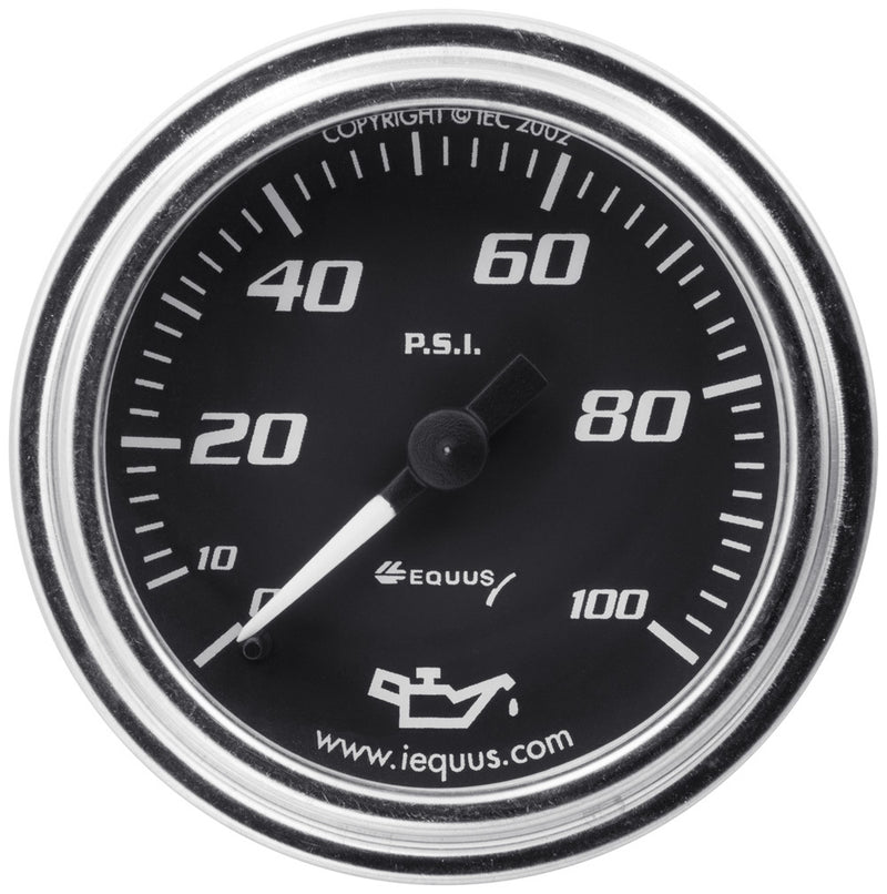 EQUUS 2.0 Dia Oil Pressure Gauge Chrome 0-100psi E7244