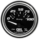 EQUUS 2.0 Dia Oil Pressure Gauge Chrome 0-100psi E7264