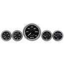 EQUUS 5-Piece Gauge Set Black Face/Chrome Bezel E7500