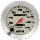 EQUUS 3-3/8 Dia Speedometer 0-160 MPH Silver E8076
