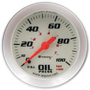 EQUUS 2.0 Dia Oil Pressure Gauge Silver 0-100psi E8244