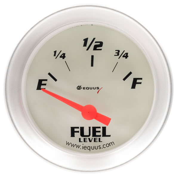 EQUUS 2.0 Dia Fuel Level Gauge Silver E8363
