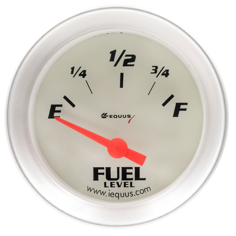 EQUUS 2.0 Dia Fuel Level Gauge Silver E8363