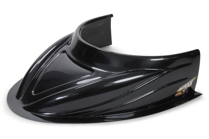 FIVESTAR MD3 Hood Scoop 5in Tall Flat Carbon Fiber Look 040-4113-CF