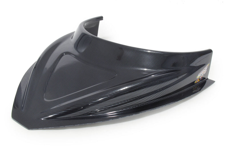 FIVESTAR MD3 Hood Scoop 3in Tall Curved Carbon Fiber Look 040-4114-CF