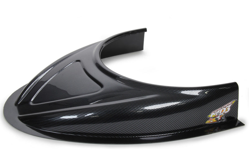 FIVESTAR MD3 Hood Scoop 3in Tall Flat Carbon Fiber Look 040-4115-CF