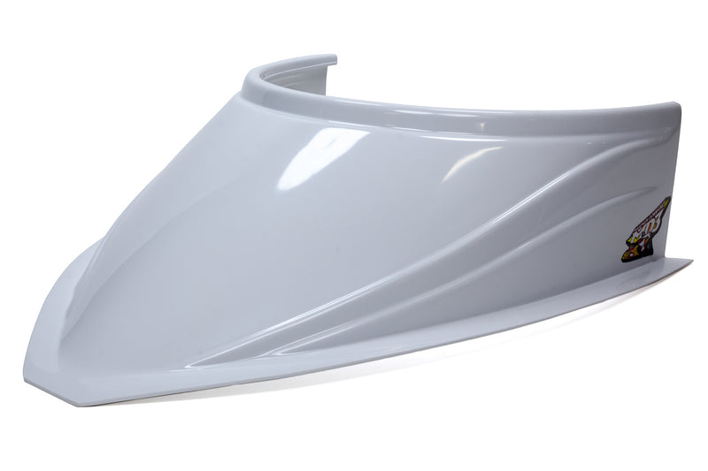 FIVESTAR MD3 Hood Scoop 5in Tall Curved White 040-4116-W
