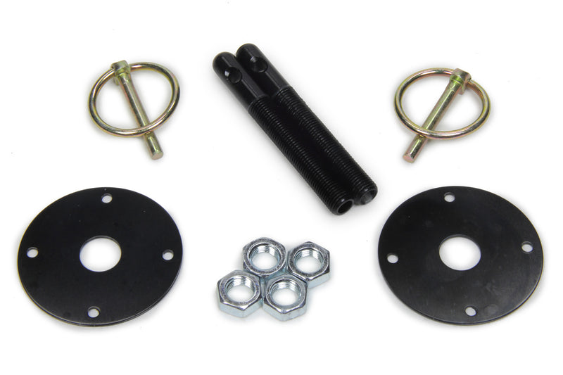 FIVESTAR Hood Pin Kit 3/8in Alum Black 2-pack 10001-34033-B