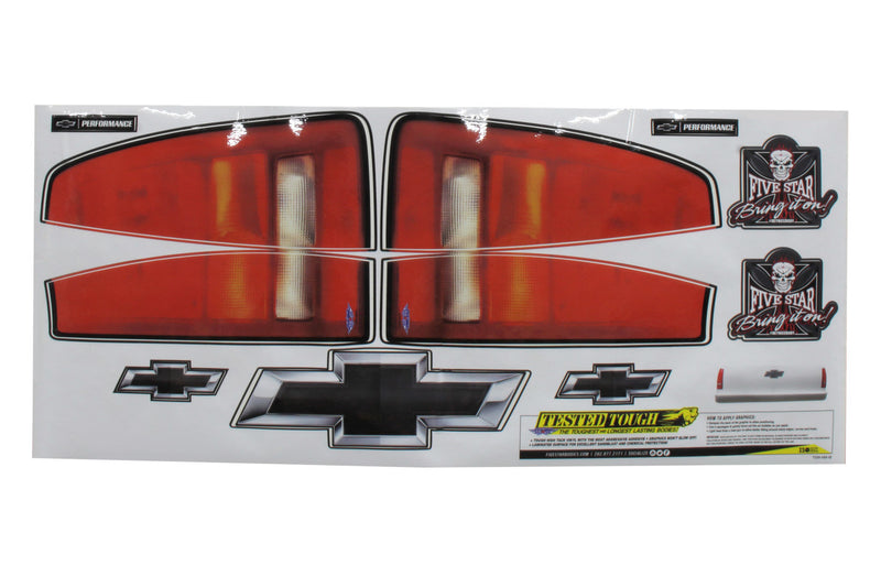 FIVESTAR Chevy Pkup Taillight Truck Decal Stickers T230-450-ID