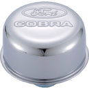 FORD Chrome Steel Breather W/Ford Cobra Logo 302-225