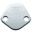 FORD Fuel Pump Block-Off Plate Chrome w/Ford Logo 302-290