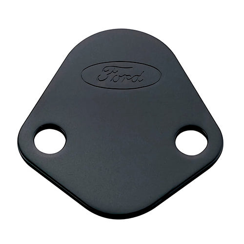 FORD Fuel Pump Block-Off Plate Black w/Ford Logo 302-291