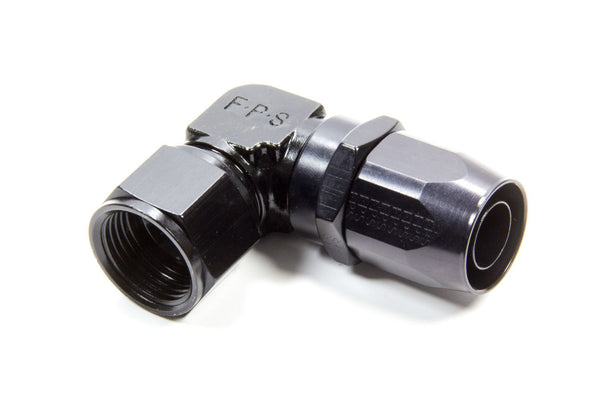 FRAGOLA Hose Fitting #12 90 Deg Black - Low Profile 109112-BL