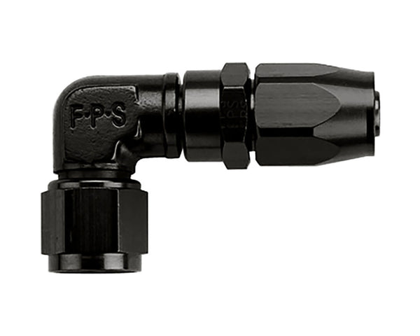 FRAGOLA Hose Fitting #20 90 Degr Black - Low Pro-File 109120-BL