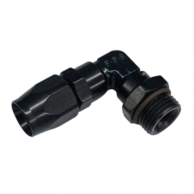FRAGOLA 12an ORB Male 90-Deg to 12an Hose Fitting Black 189012-BL