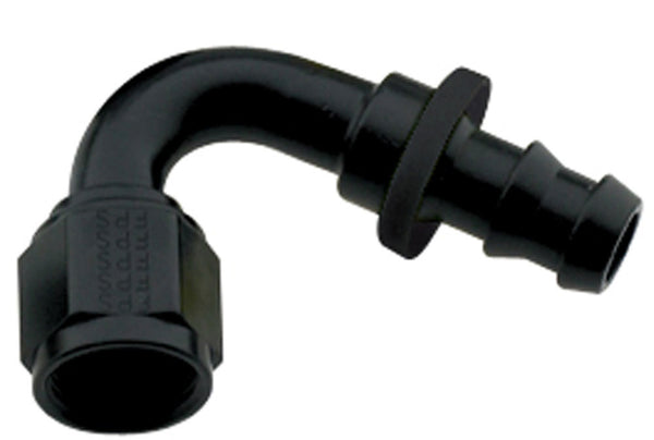 FRAGOLA Hose Fitting #6 120 Deg Push Lock Black 212006-BL