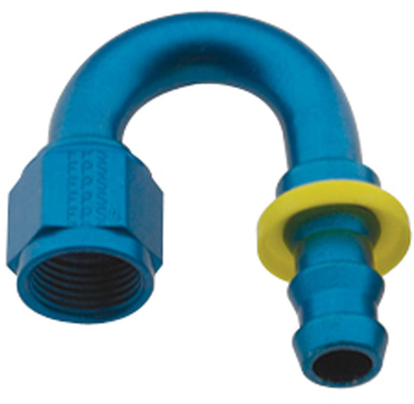 FRAGOLA Hose Fitting #8 180 Deg Push Lock 218008
