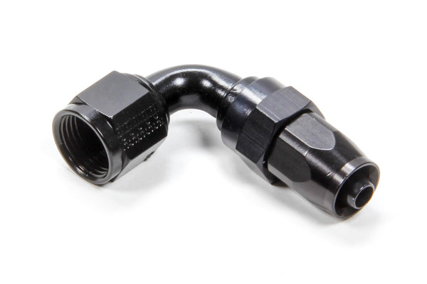 FRAGOLA Hose Fitting #8 90 Deg. to #6 Hose Black 229007-BL