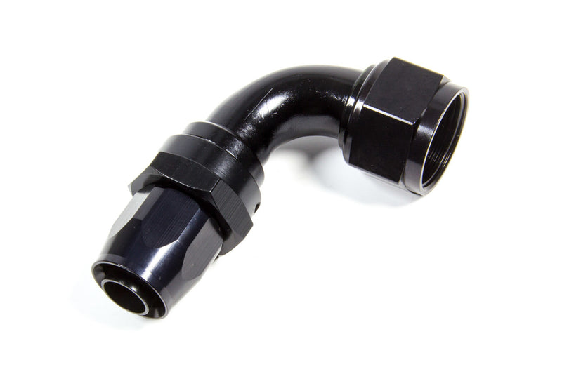 FRAGOLA Hose Fitting #16 90 Deg. to #12 Hose Black 229015-BL