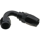 FRAGOLA Hose Fitting #8 120 Deg. to #6 Hose Black 231207-BL