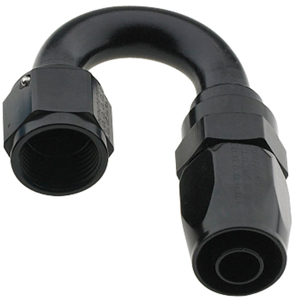 FRAGOLA Hose Fitting #10 180 Deg Pro-Flow Black 231810-BL