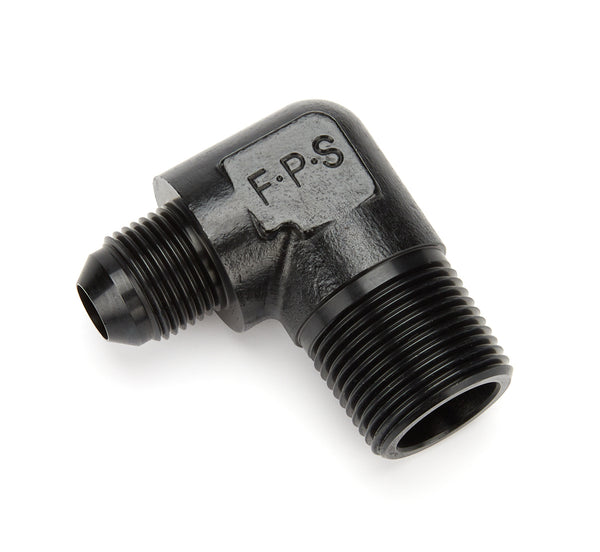 FRAGOLA 8an to 3/4 MPT 90-Deg Adapter Fitting Black 482217-BL