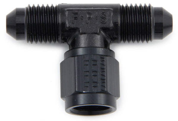 FRAGOLA Fitting #6 Tee Female Swivel On Side Black 498203-BL