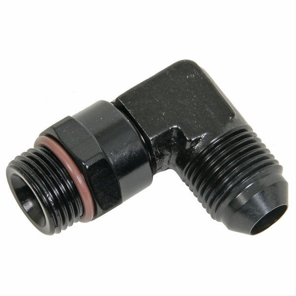 FRAGOLA #8 x 3/4-16 90 Deg Swivel Adapter Black 499208-BL
