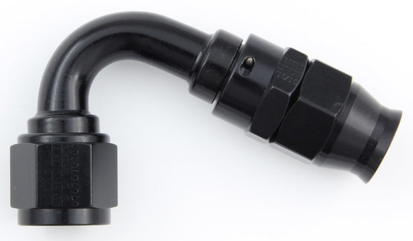 FRAGOLA Hose Fitting #6 120 Deg PTFE Black 681206-BL