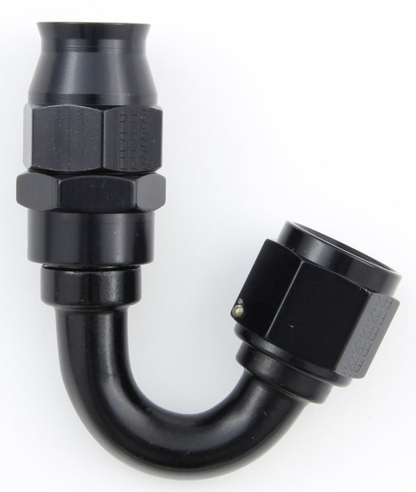 FRAGOLA Hose Fitting #8 150 Deg PTFE Black 681508-BL
