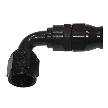 FRAGOLA Hose Fitting #12 90 Deg PTFE Black 689012-BL